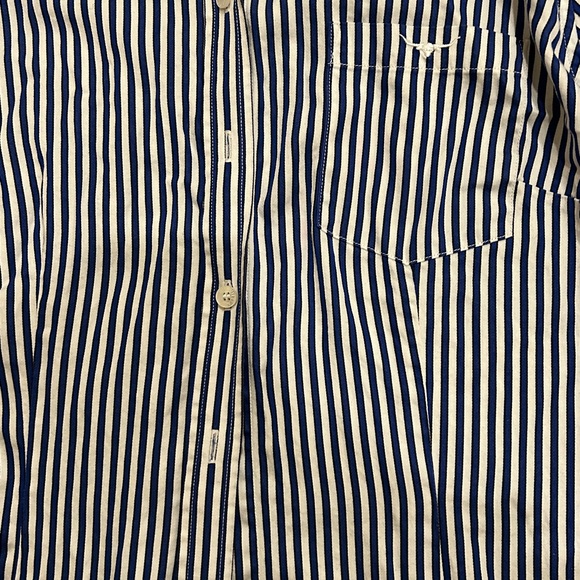 R.M. Williams Blue and White Striped Casual Shirt - Picture 4 of 6